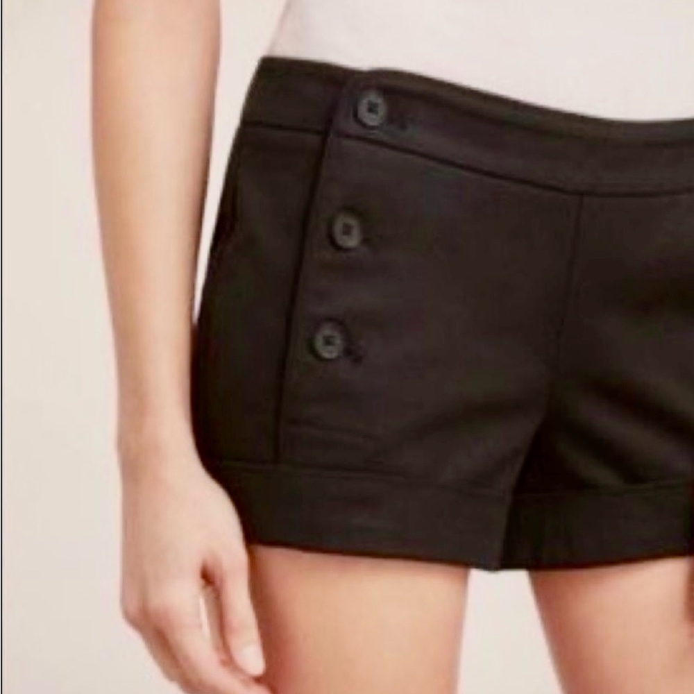 Aritzia Blue Button-Detail Women's Shorts